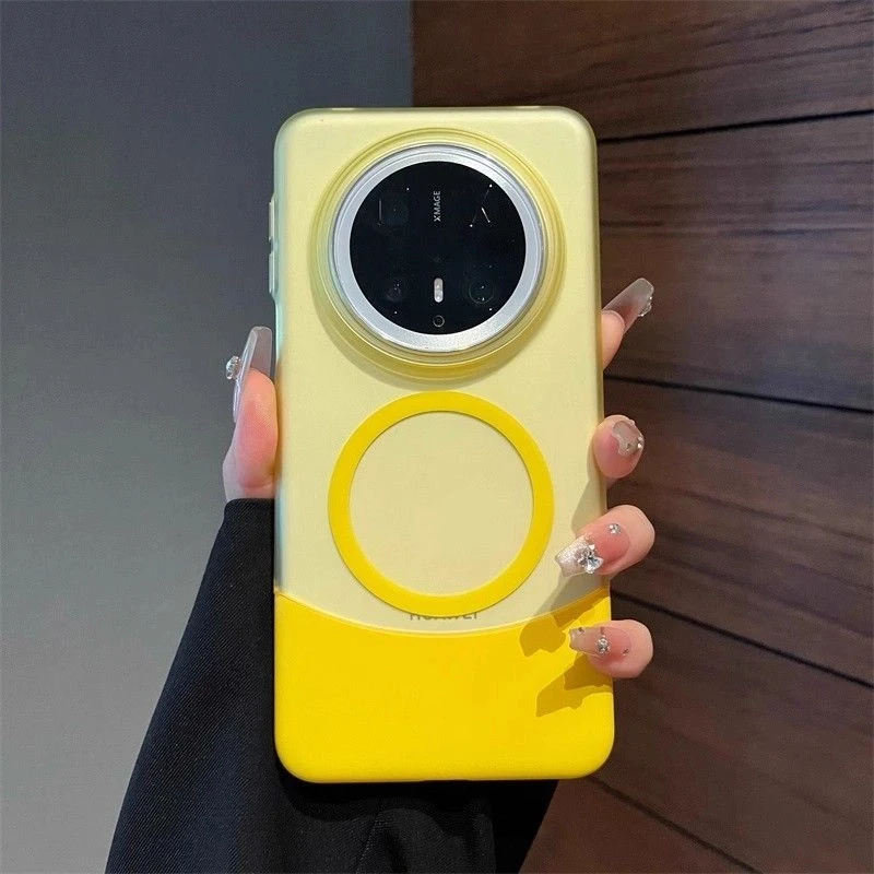 适用华为Mate70磁吸手机壳Pura80透色拼接p70Ultra全包mate60pro+