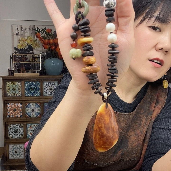 蜜蜡项链未镶嵌项链