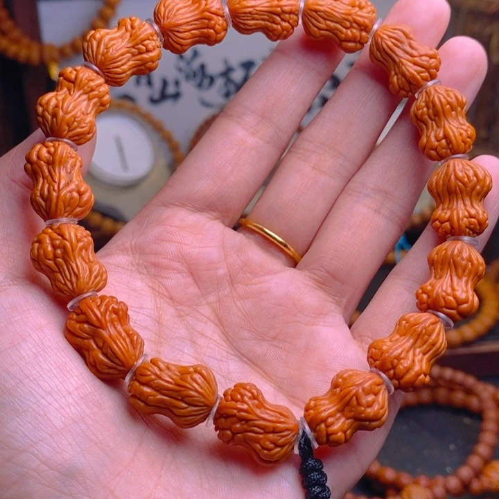 桃核手串龙纹桃核