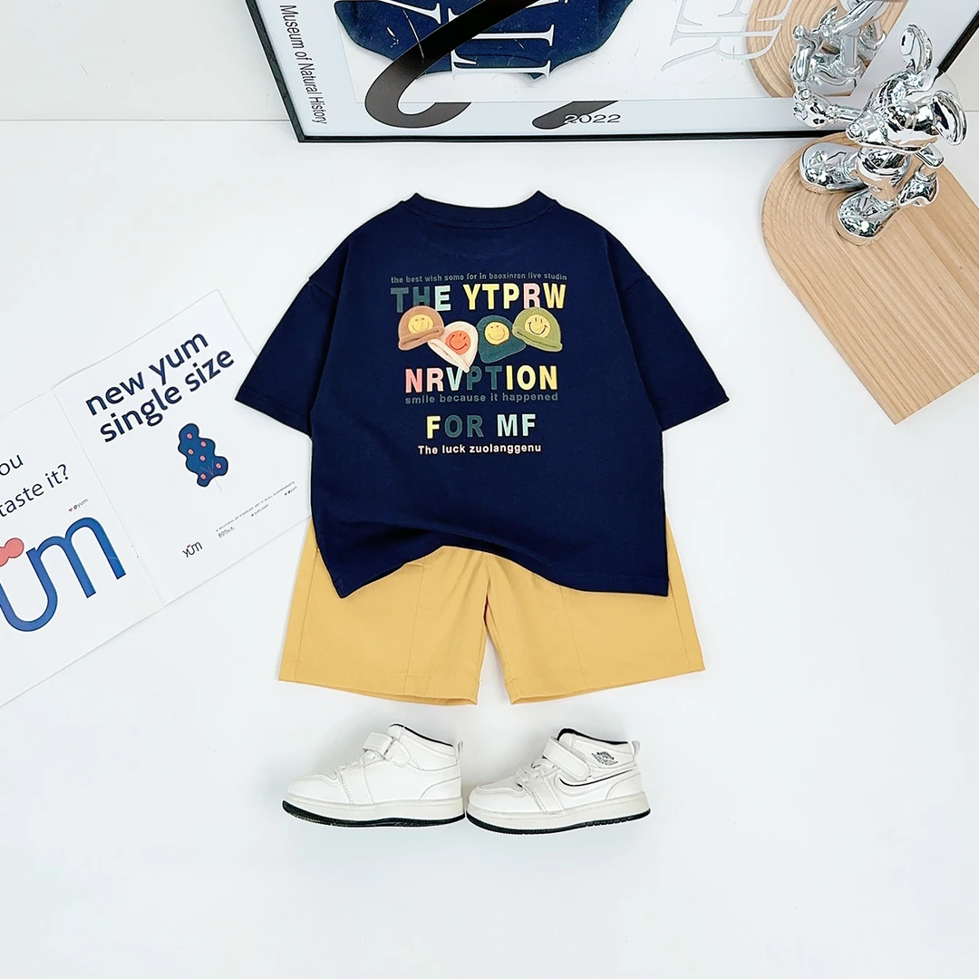 儿童夏装套装夏季2025新款男童短袖两件套 HZ25415 悠悠童话童装