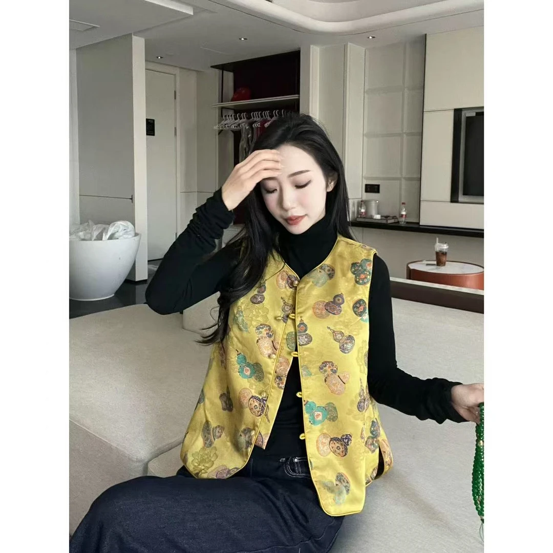 提花宋锦福禄国风马甲