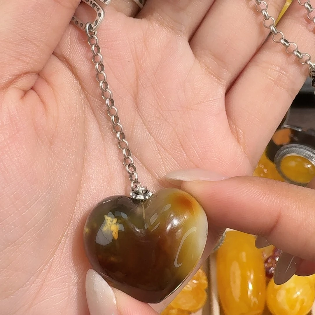 青***子琥珀未镶嵌裸石你