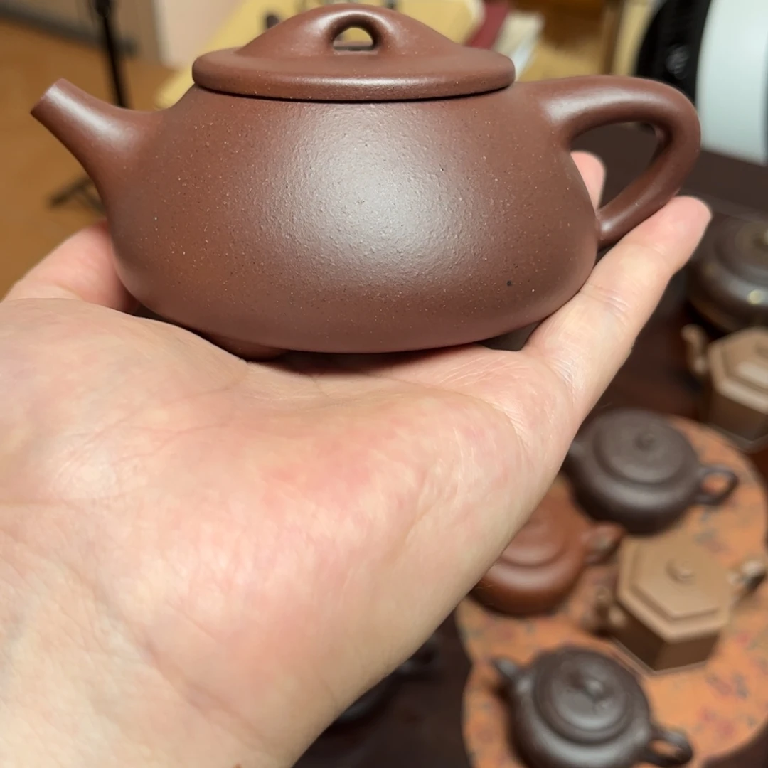 指***寞茶壶紫砂满瓢底槽青