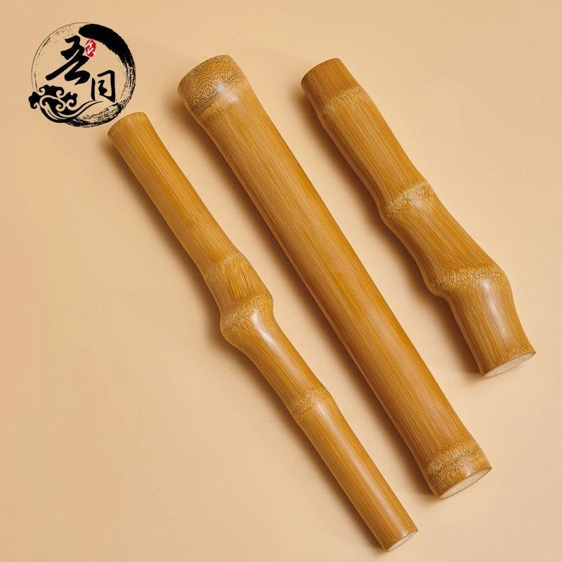 于谦同款实心竹长棍玉竹把件手把件文玩异形竹节多节无节可定制
