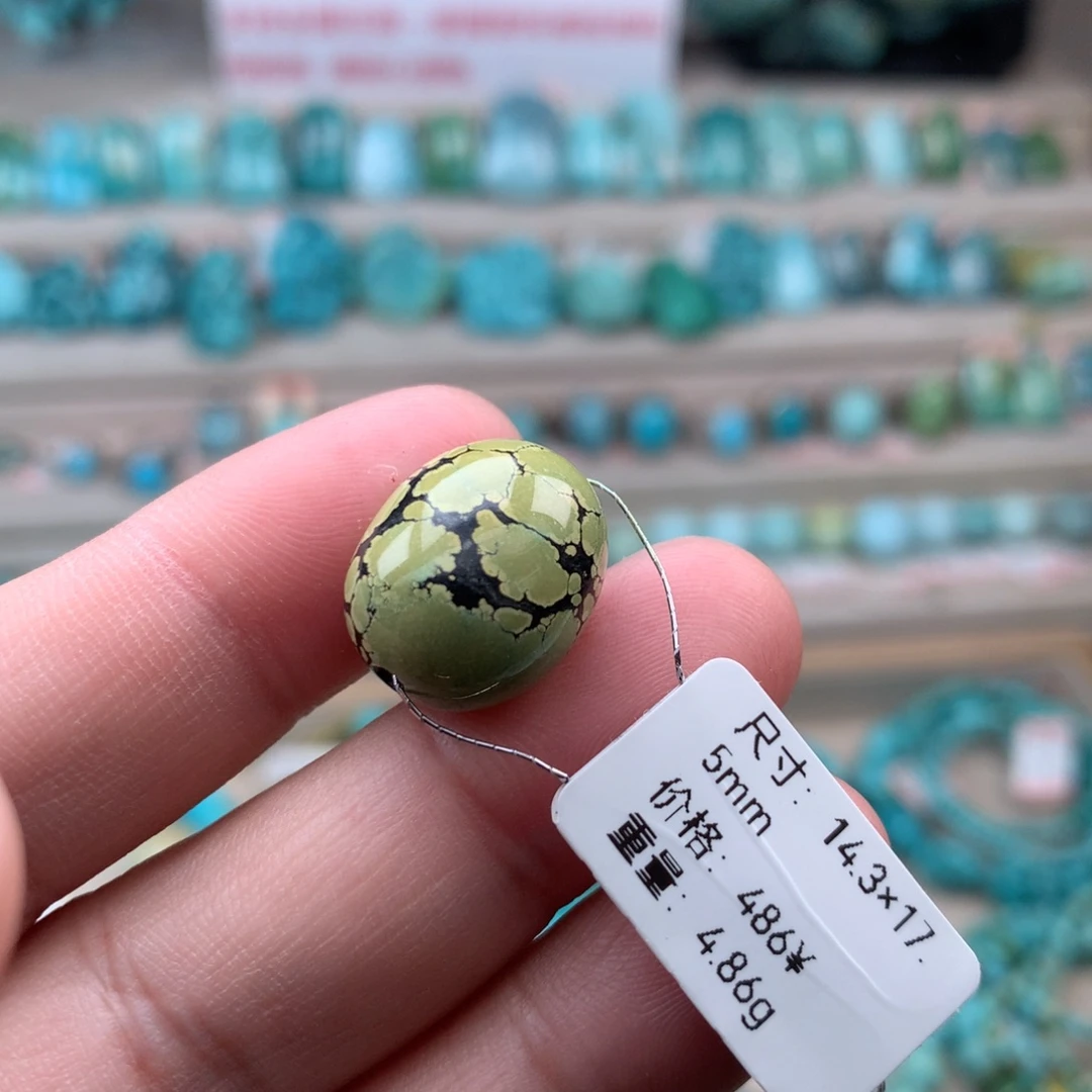 绿松石未镶嵌珠宝奇石枣珠29号