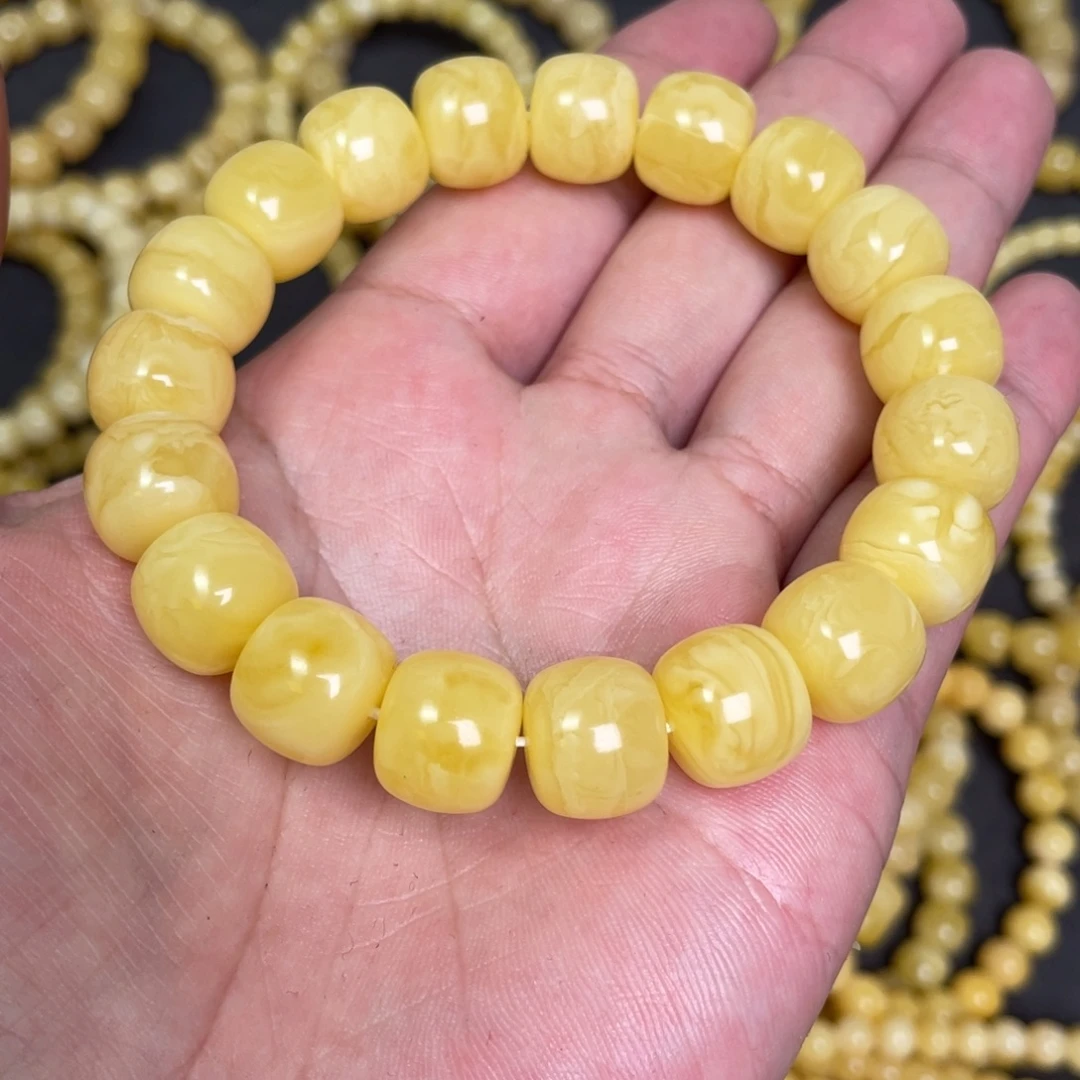 蜜蜡未镶嵌裸石蜜蜡手串13.3mm