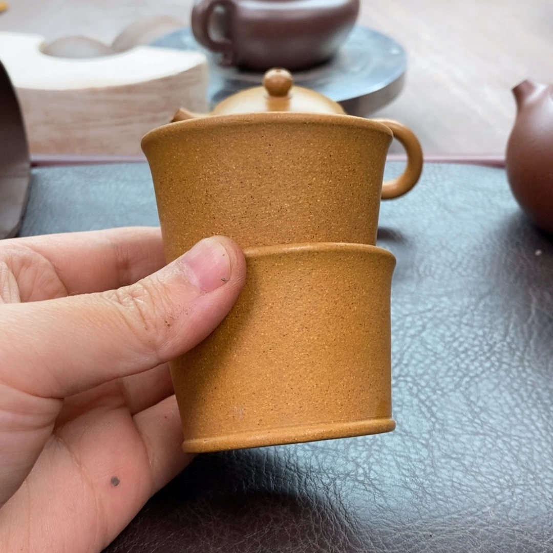 茶壶紫砂黄金段主人杯2个