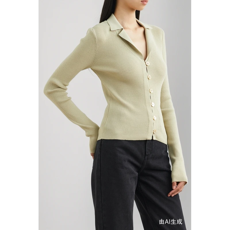LOW CLASSIC 女罗纹针织上衣
