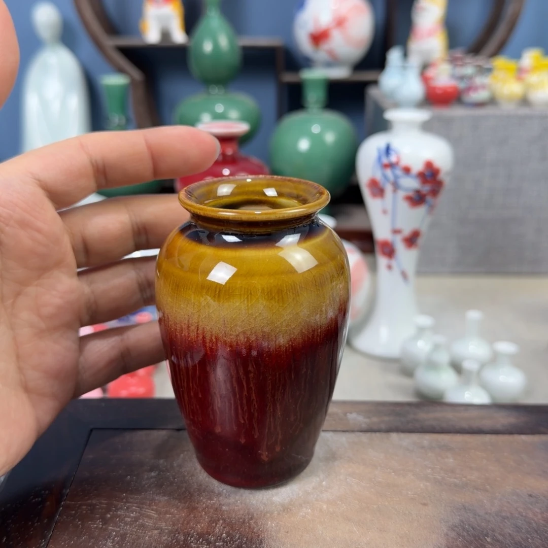 陶瓷手工小花器摆件
