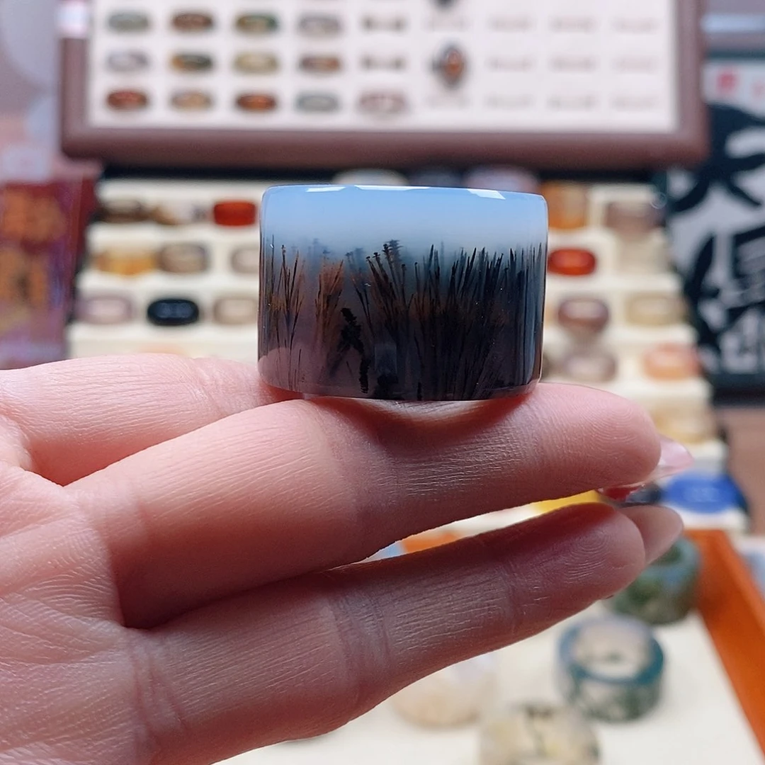 玛瑙/玉髓戒指未镶嵌五****国