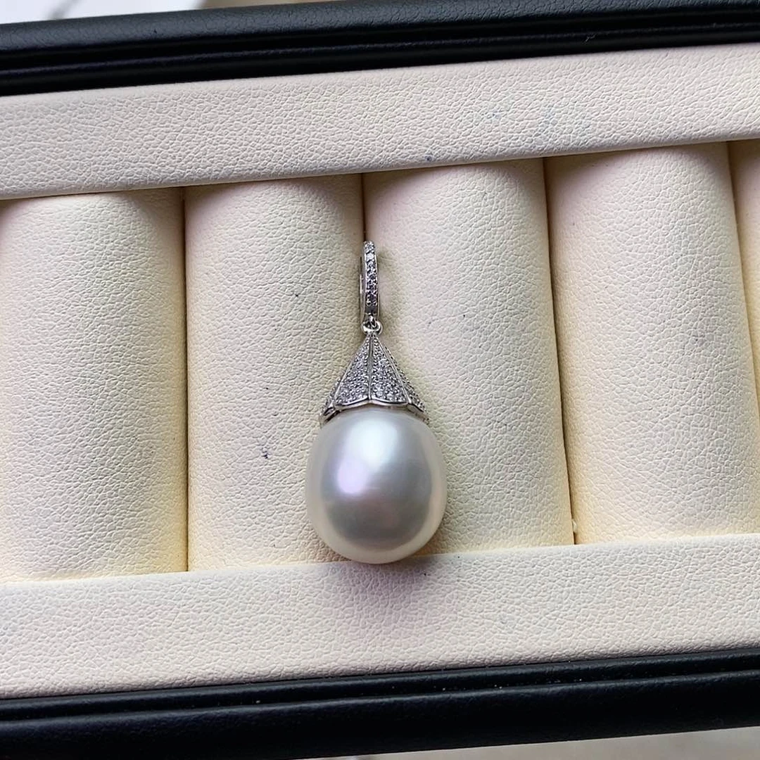 海水珍珠颈饰银S925镶嵌