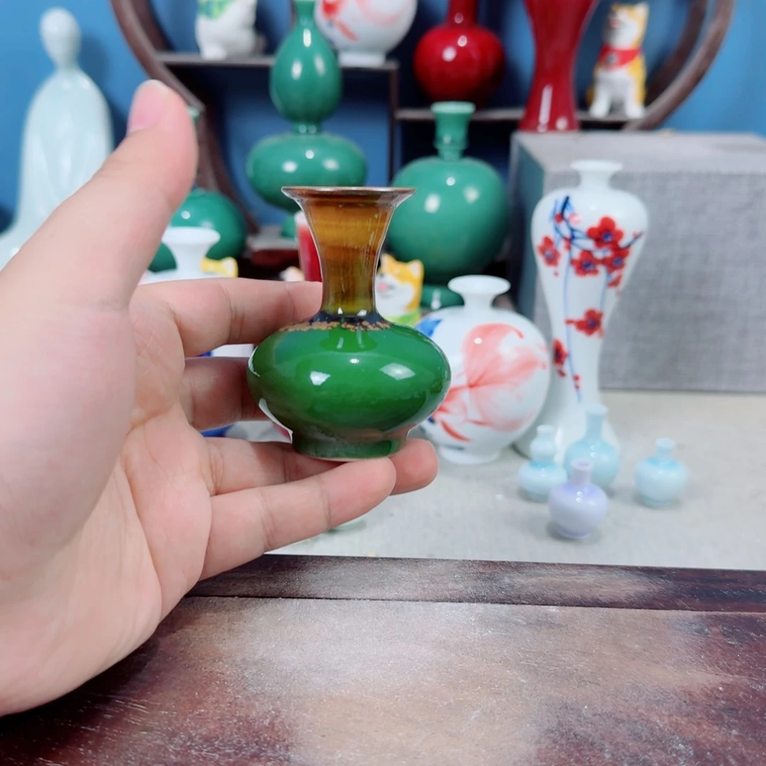 陶瓷手工小花器摆件