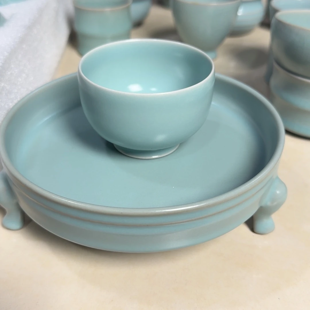 扶***窑其他瓷三足洗罗汉杯