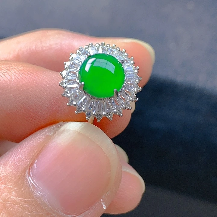 翡翠银S925镶嵌颈饰