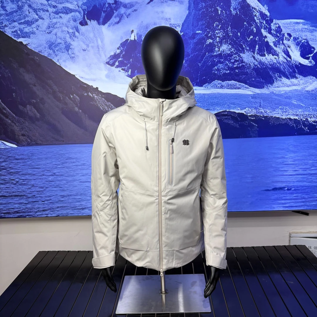 户外连帽硬壳经典小树羽绒服情侣防水防风鹅绒保暖滑雪运动冲锋衣