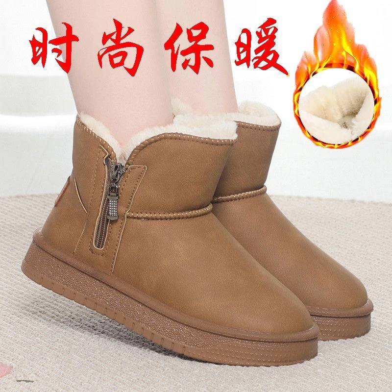 休闲风保暖加绒加厚雪地靴防滑耐磨软底棉鞋棉靴冬季户外时尚