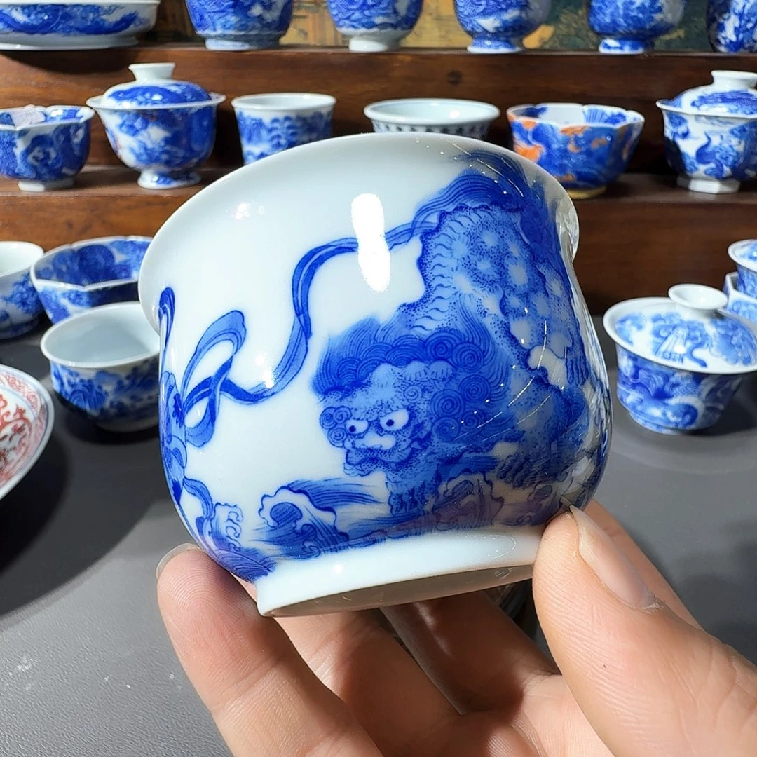 泥塑主人杯手工手绘