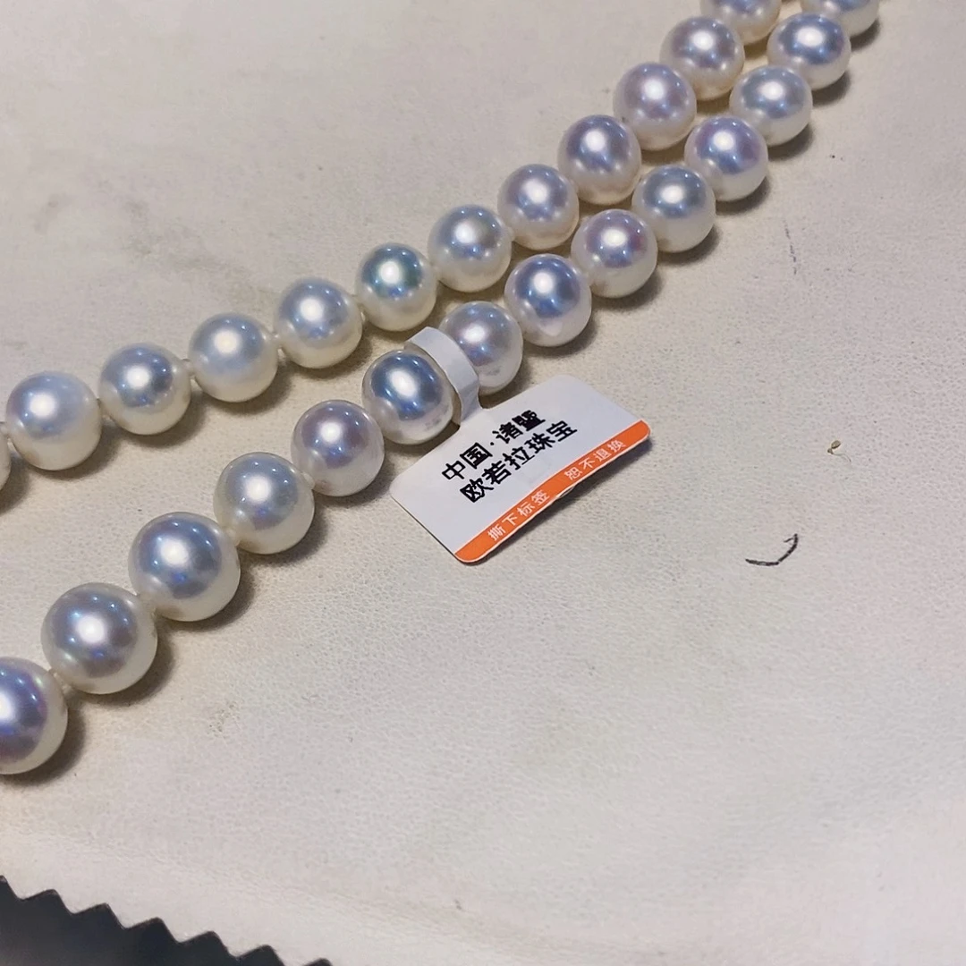 淡水珍珠银S925镶嵌颈饰10-11