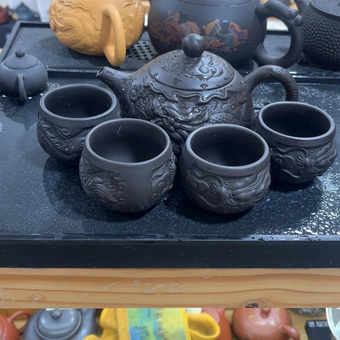 紫砂茶杯一壶4杯123