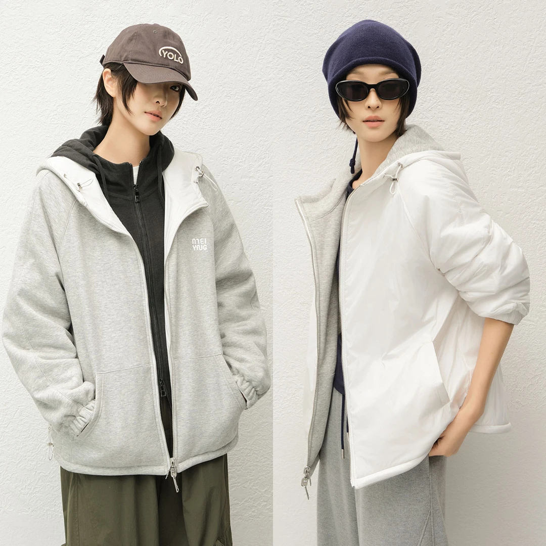 美洋MEIYANG 舒适区五号棉服【商场同款】两面穿连帽外套