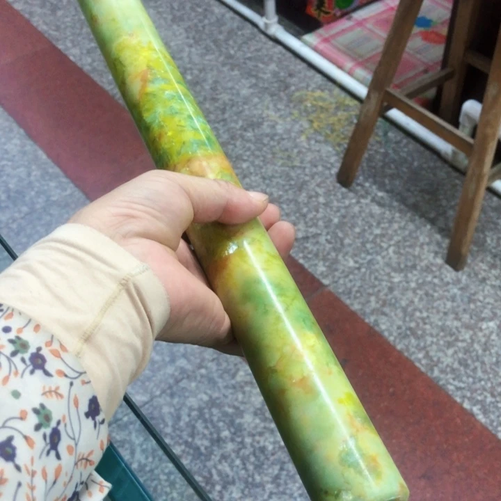 心***成蛇纹石玉未镶嵌岫玉擀面杖