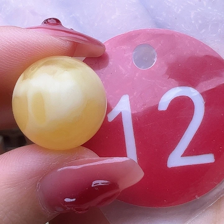 蜜蜡裸石未镶嵌微瑕 16mm 圆珠