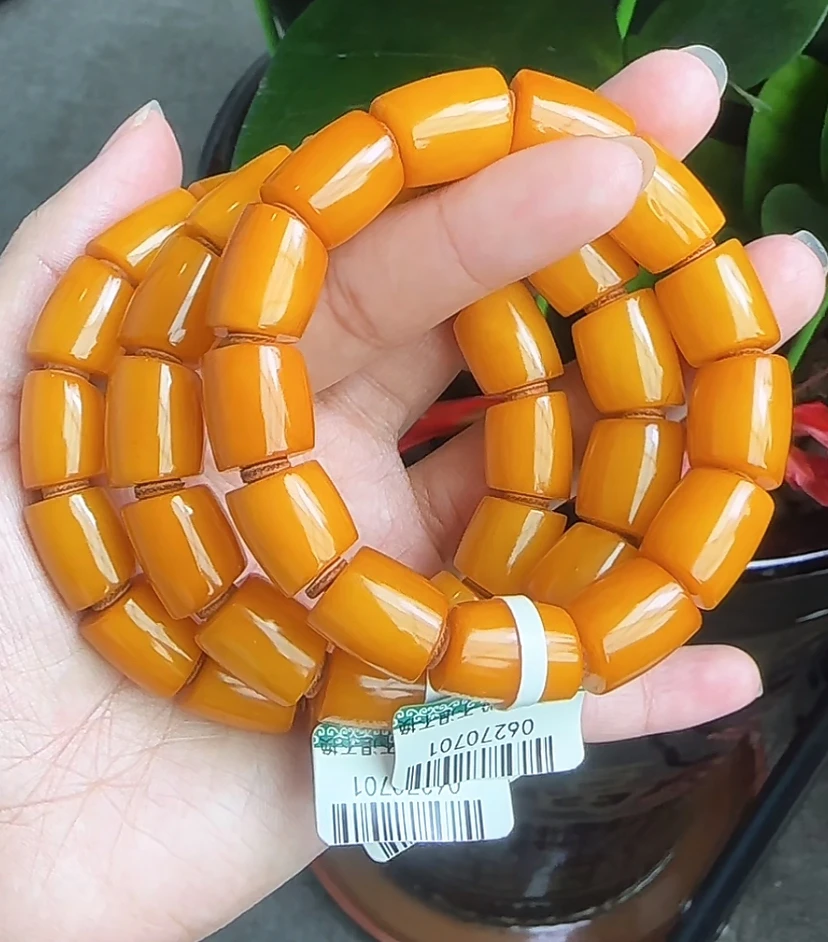 【齐福珠宝】XQ0701/12mm天然琥珀蜜蜡马蹄珠单圈（多样性发其一）