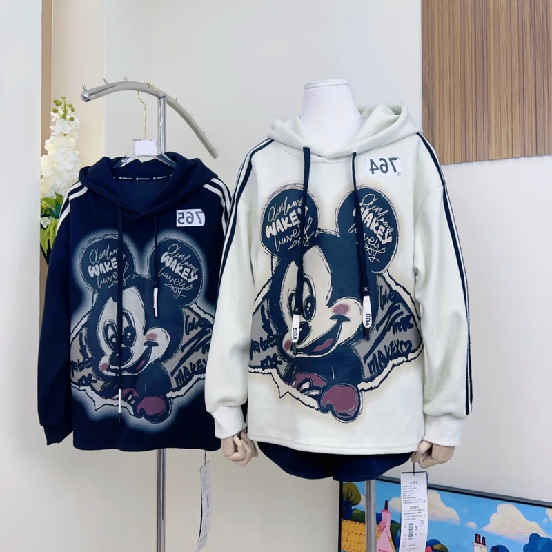 （764/765）y2025新款秋冬卡通印花卫衣女ins潮牌长袖t恤宽松上衣