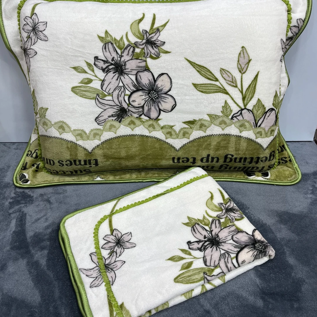 浪漫物语牛奶绒枕套一对48*74cm