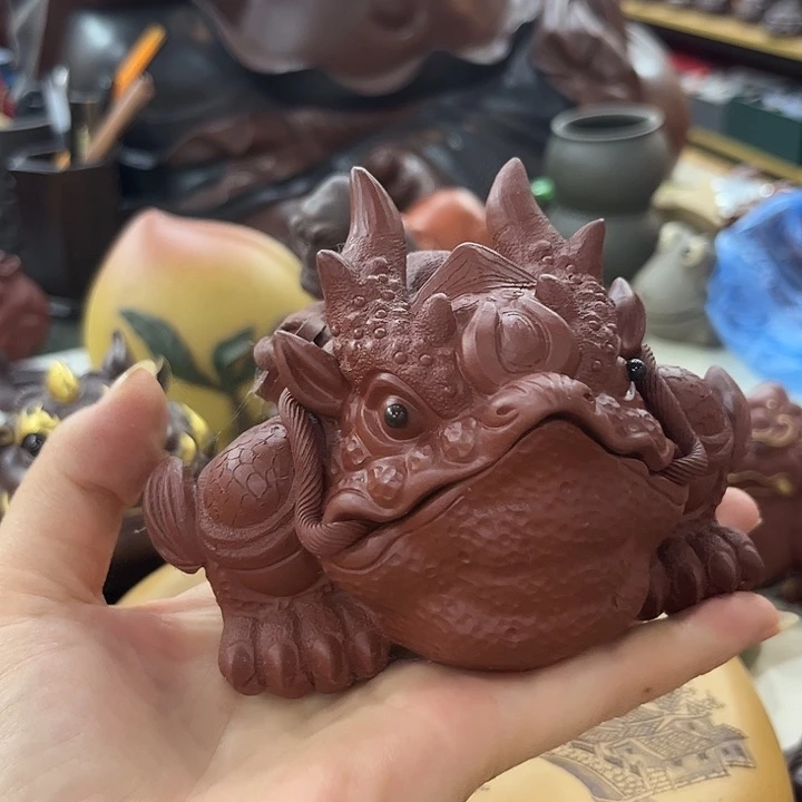 茶宠紫砂紫砂茶宠摆件龙蟾