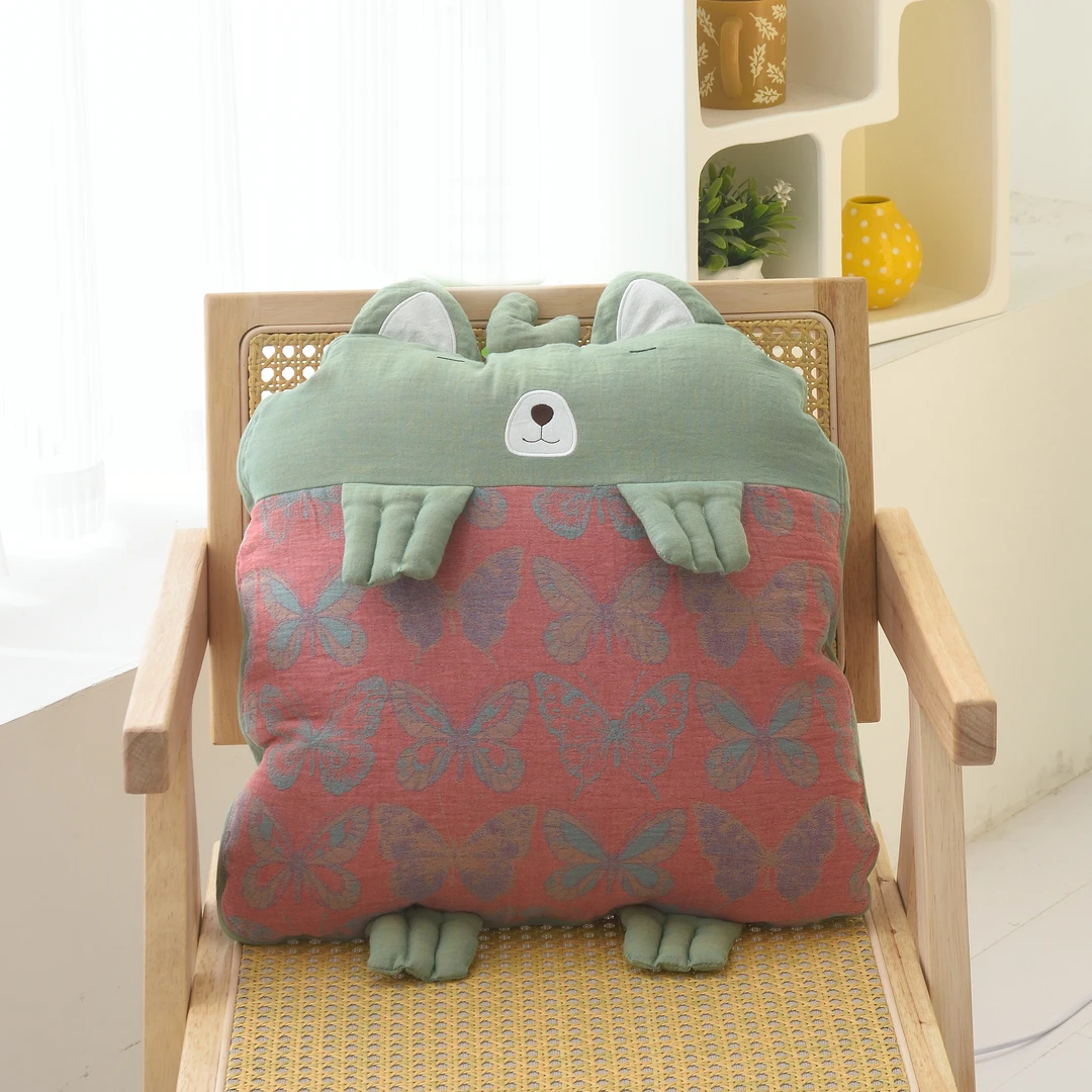 【法布丽娜】粉丝专享抱枕被两用二合一折叠靠枕车载被办公室午睡被