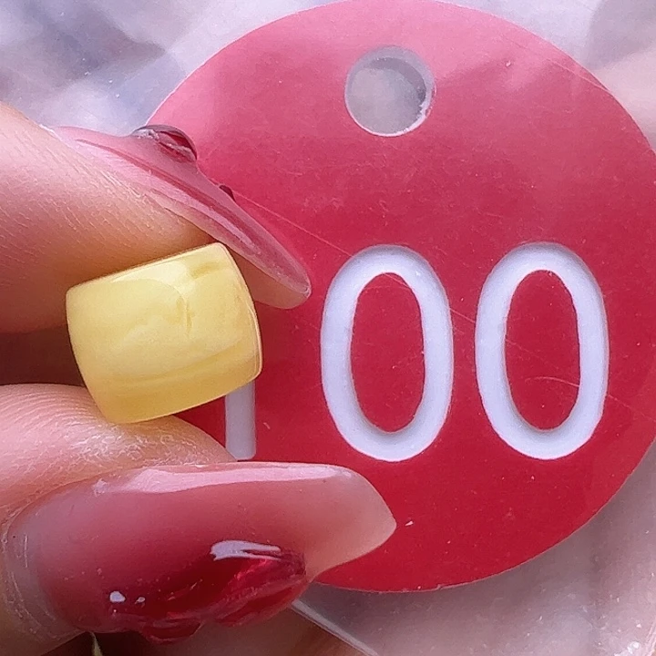 蜜蜡裸石未镶嵌陈*希9mm 直切