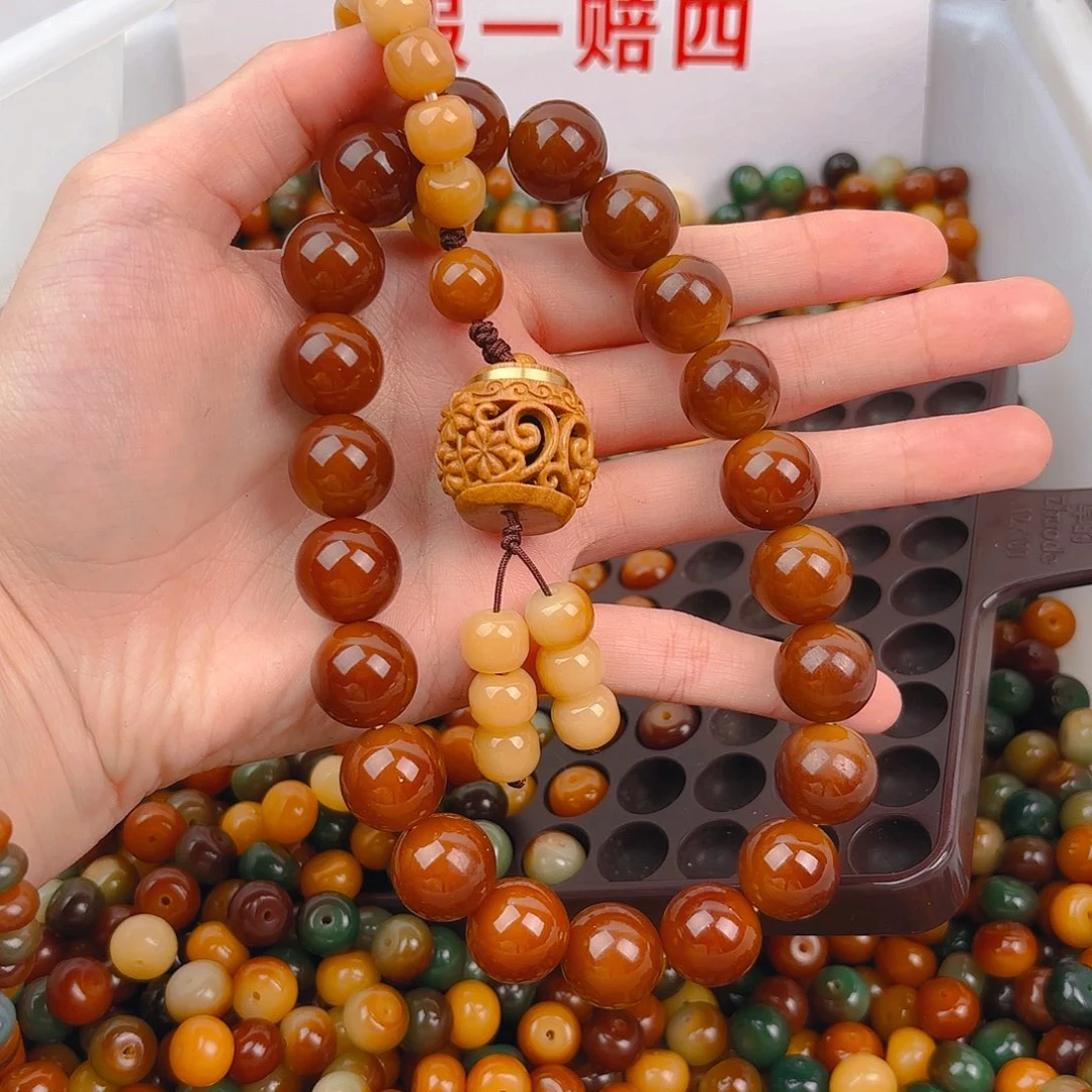 菩提根/象牙果吊坠深色栗子大手持