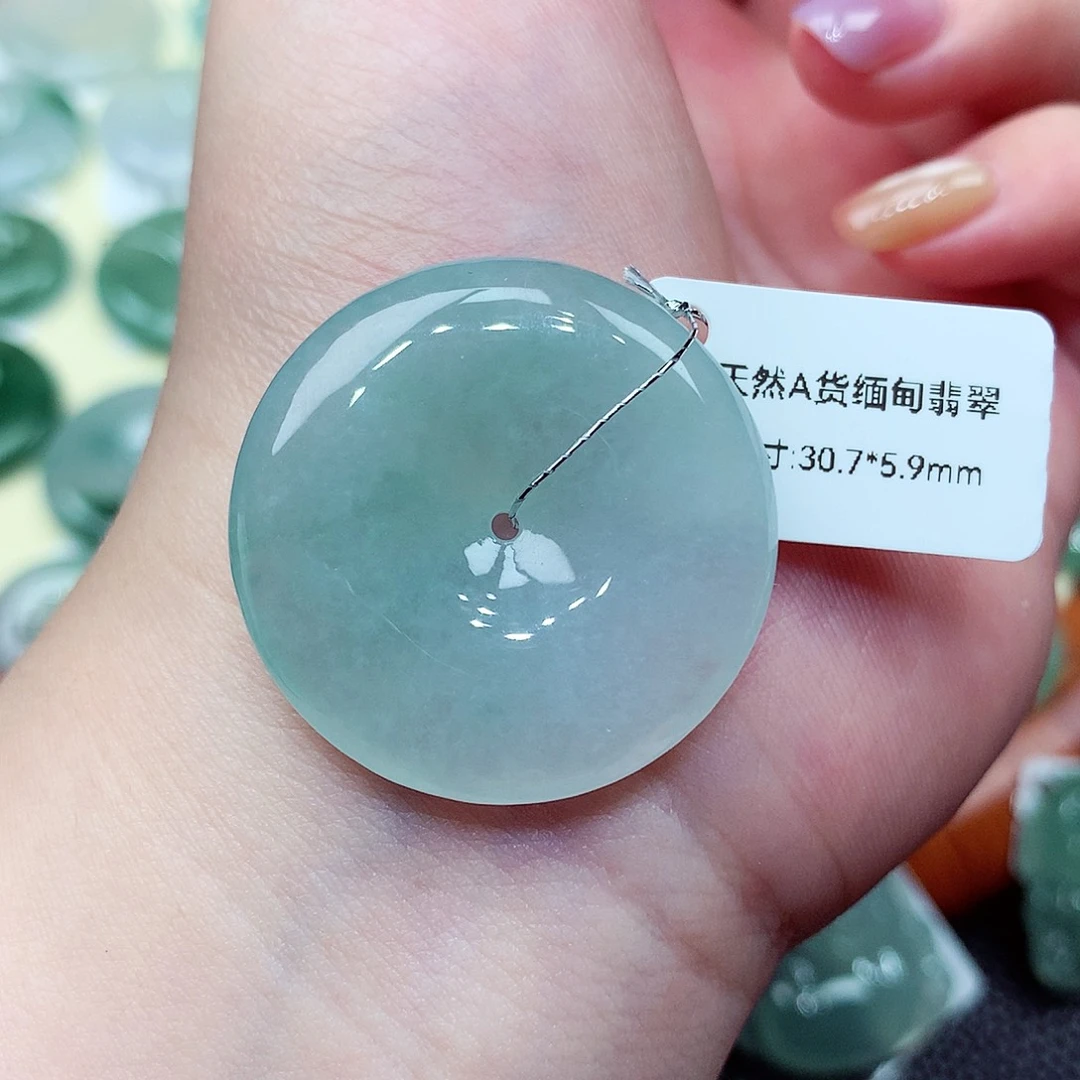翡翠未镶嵌颈饰平安扣4