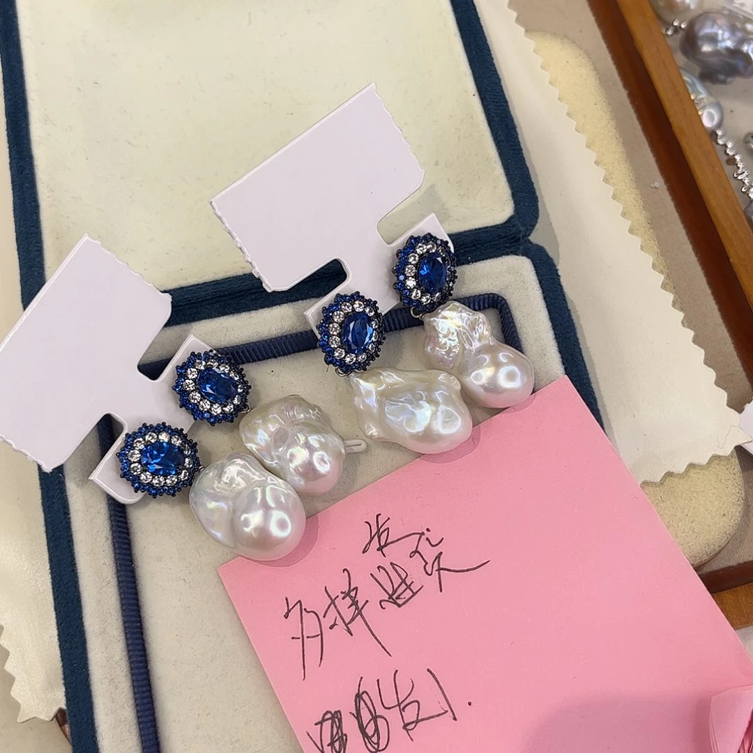 合金淡水珍珠耳饰多样性发货2发1