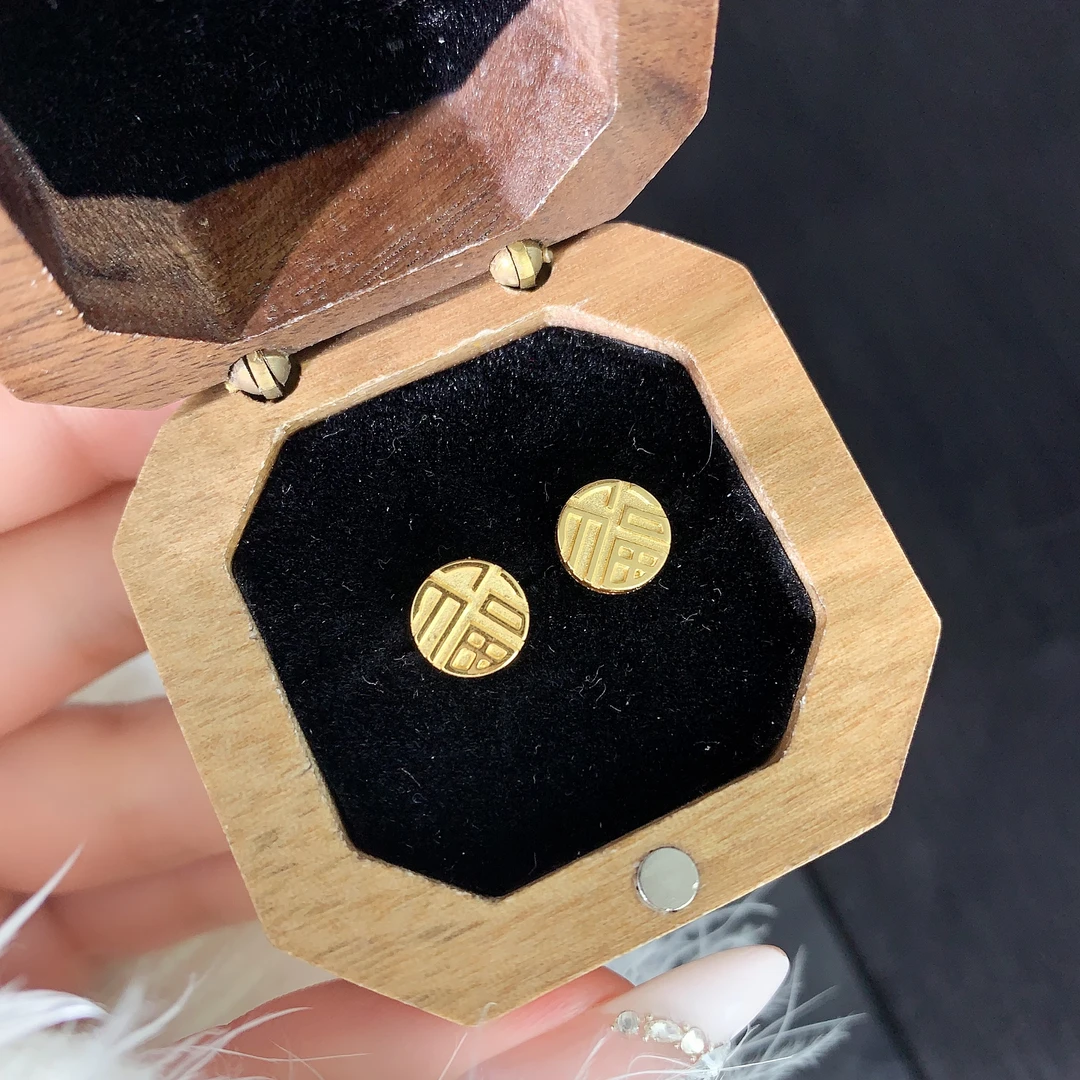 【伟新源】足金999 5G工艺  福牌弯钩2.84克