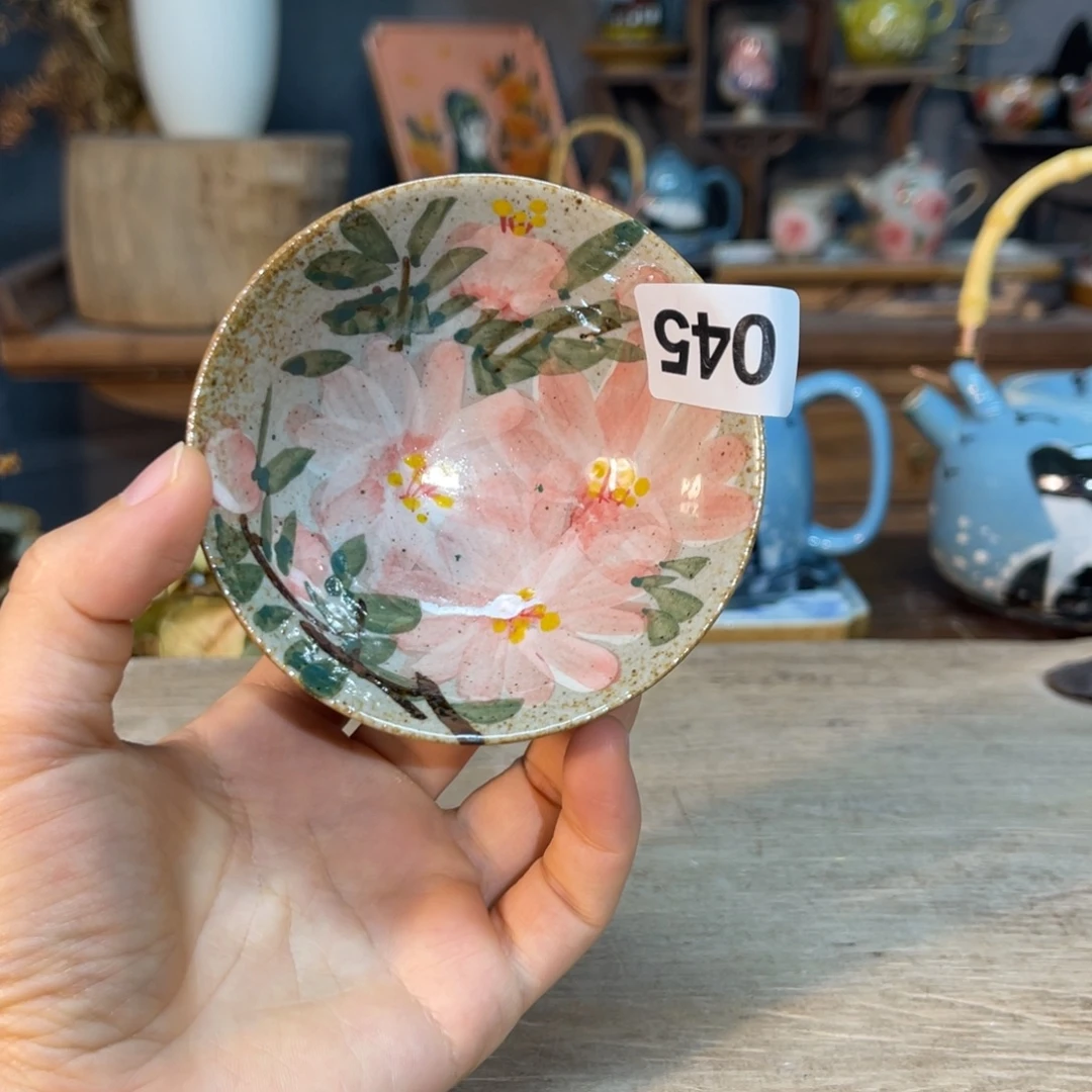壶素浅陶瓷手工手绘