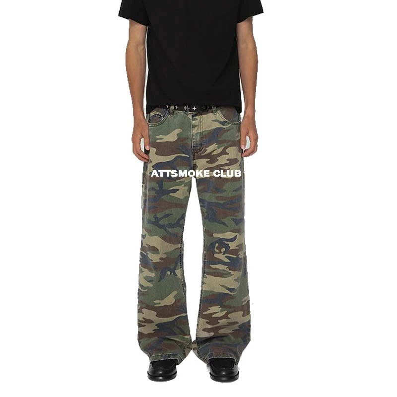 【线上商店】巴黎复古迷彩牛仔裤直筒Cleanfit裤子美式vintage夏季
