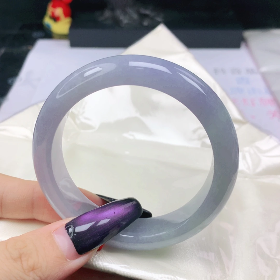 未镶嵌手镯翡翠翡翠52.3紫罗兰正圈
