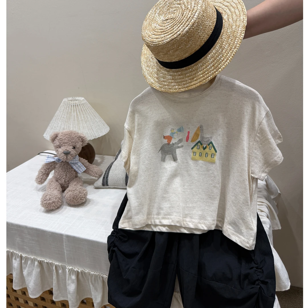 FY019男女童韩版中性款夏季卡通短袖T恤