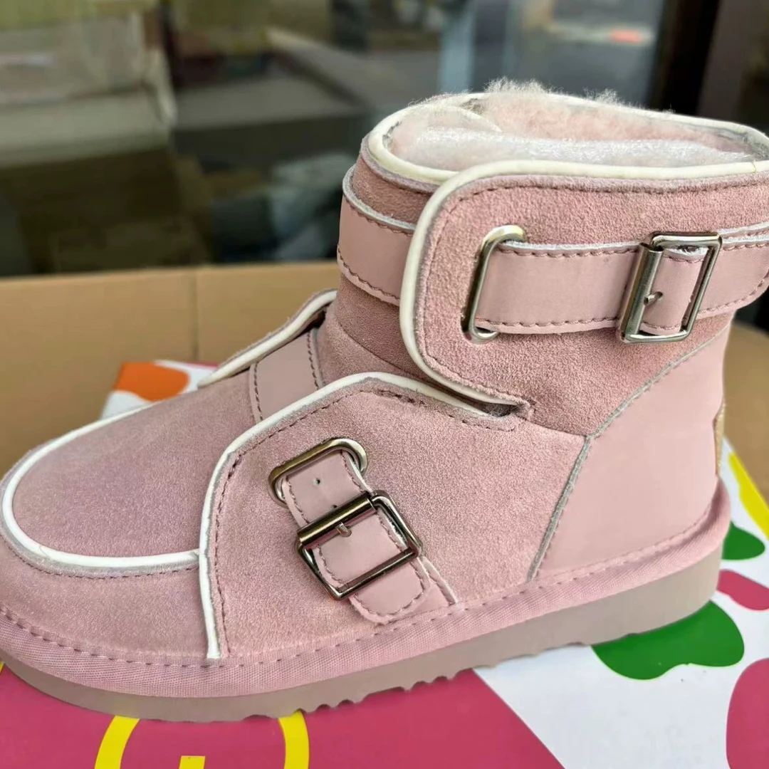 2024冬季新款男女童保暖加绒防滑雪地棉g家