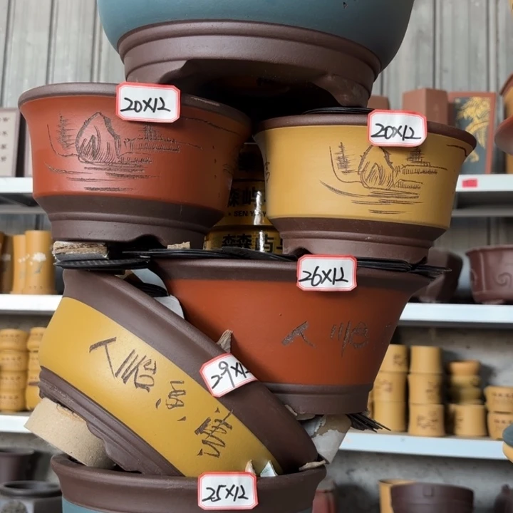 紫砂花盆100-6。