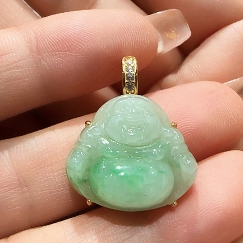 翡翠银S925镶嵌吊坠(不含链)
