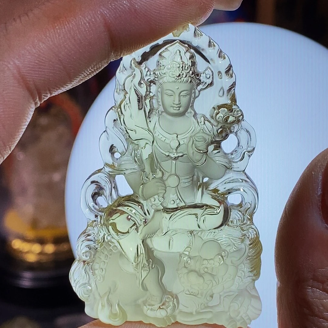 ᝰ***心水晶颈饰未镶嵌吊坠