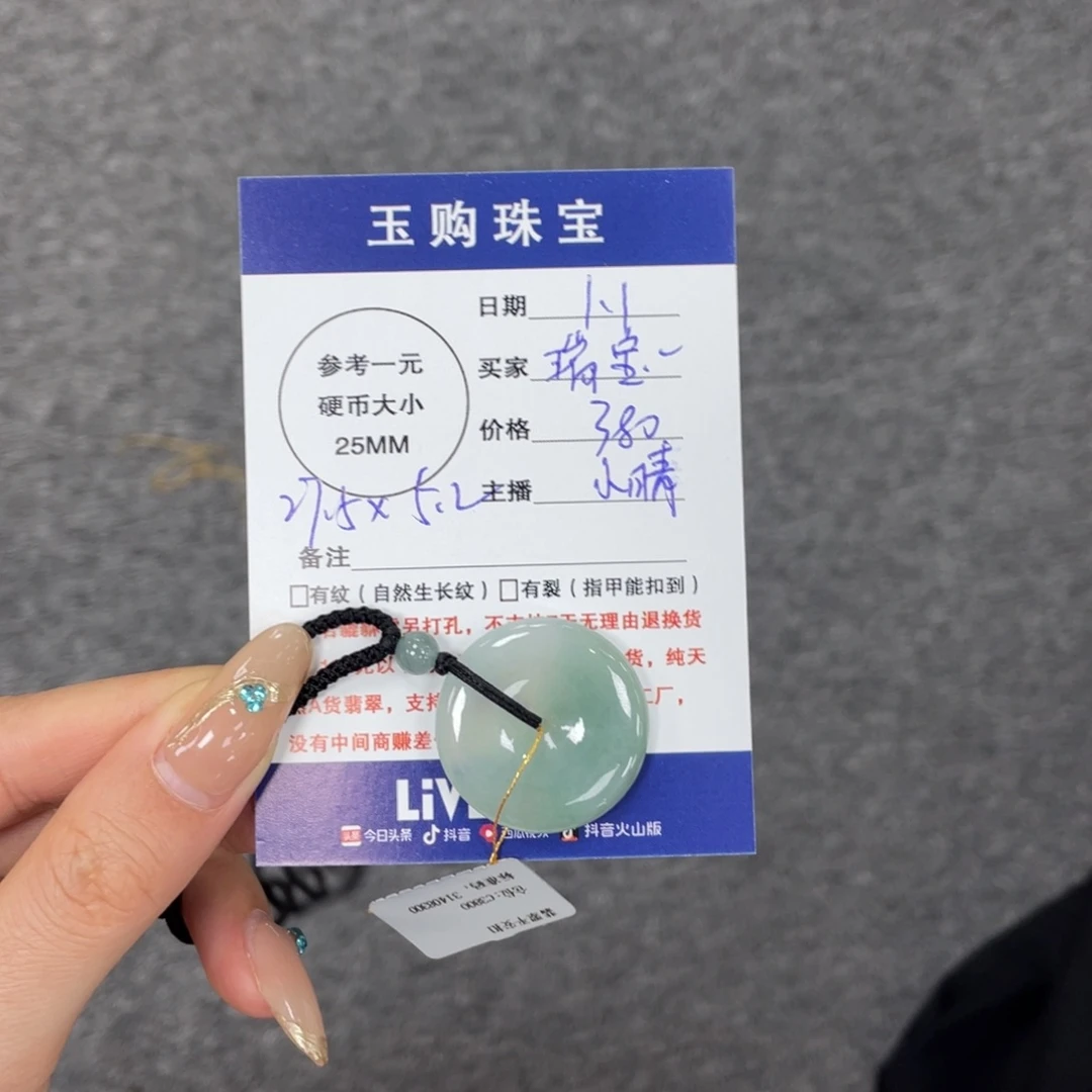 瑞***w翡翠未镶嵌颈饰平安扣