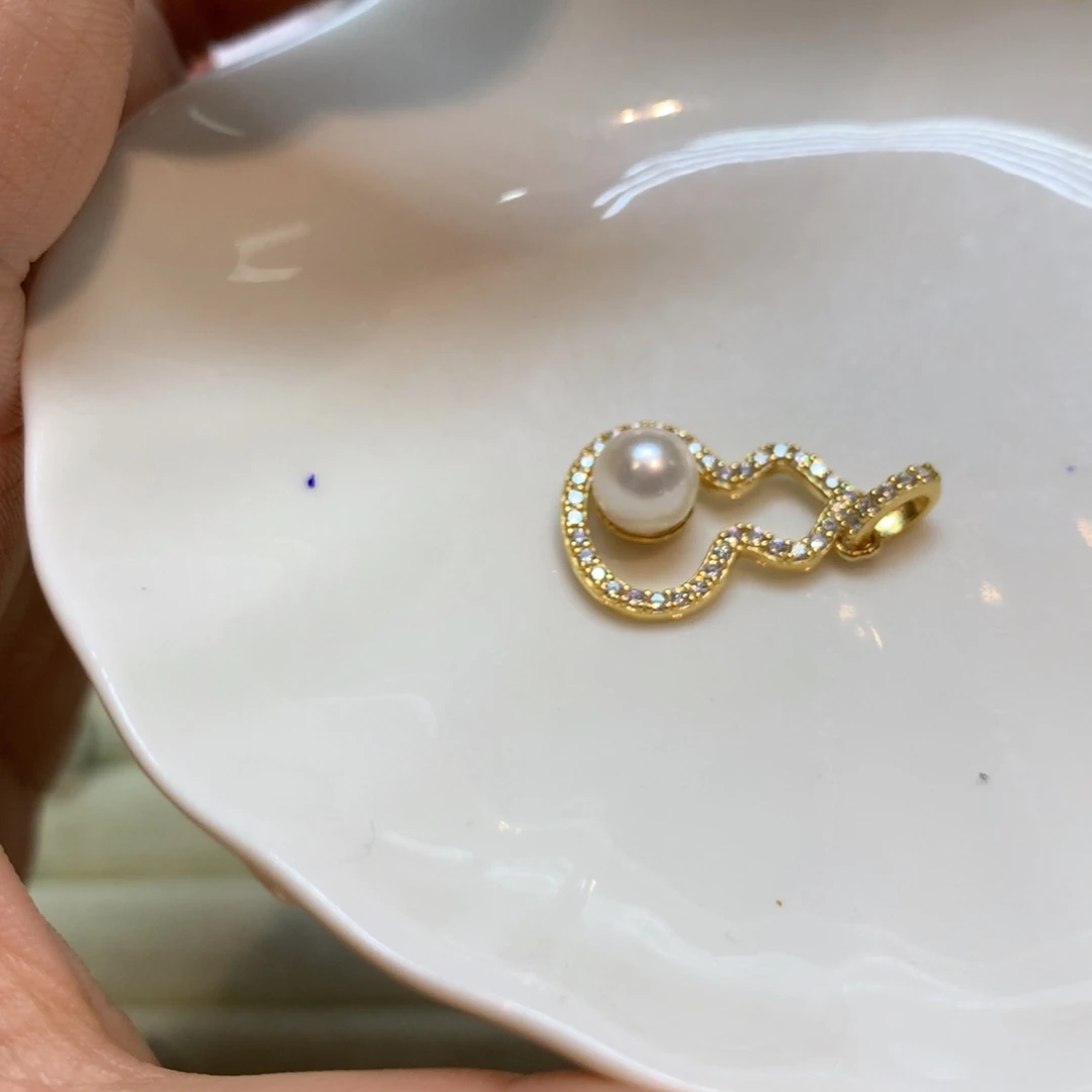 海水珍珠颈饰银S925镶嵌