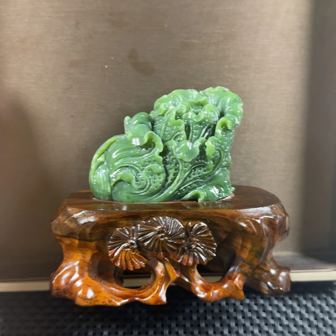 和田玉摆件未镶嵌碧玉