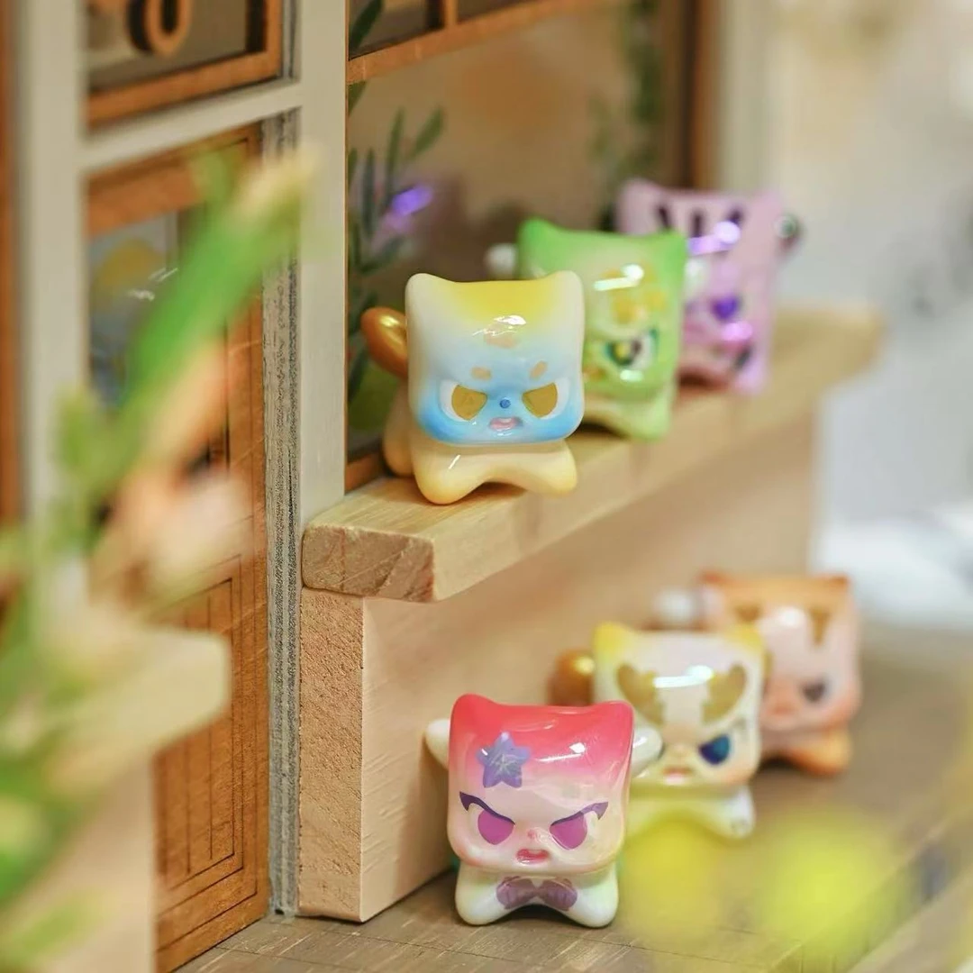 萌粒 pitty猫萌兽出没 可爱猫猫潮玩公仔可做钥匙扣