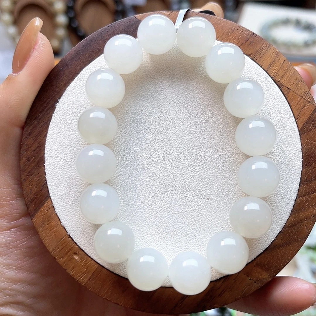 和田玉未镶嵌手串A63卡12