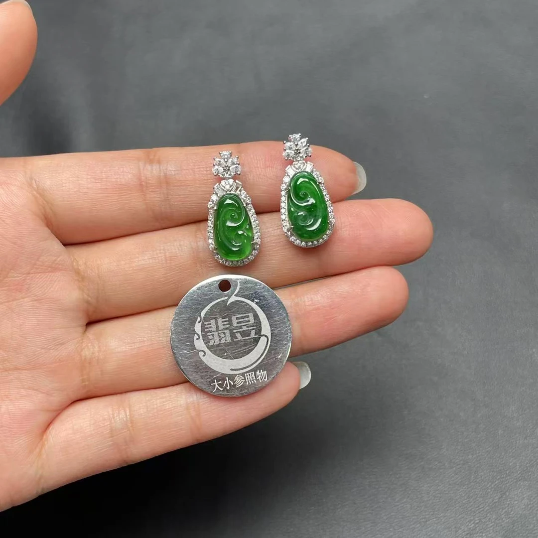 翡昱-N11-37316-824-天然A货翡翠吊坠s925银镶-多样性发其一-D